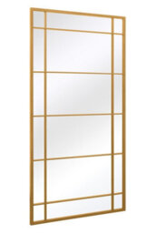 Mirroroutlet The Tabula Gold Metal Framed Window Wall Or Leaner Mirror 160Cm X 80Cm - thumbnail 4