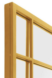 Mirroroutlet The Tabula Gold Metal Framed Window Wall Or Leaner Mirror 160Cm X 80Cm - thumbnail 6