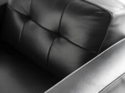 Angel Cerda Elegant Black Leather Chester Armchair For Modern Living Rooms - thumbnail 4