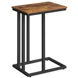 C Shaped Side Sofa End Coffee Snack Table Metal Frame - thumbnail 1