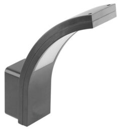 CGC Lighting Cgc Outdoor Wall Light Grey Garden Porch Security Led Integrated Curved - thumbnail 3