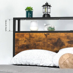 Double Bed Frame With Charging Station And 2-Tier Storage - thumbnail 5
