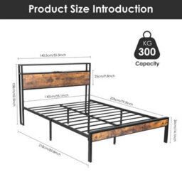 Double Bed Frame With Charging Station And 2-Tier Storage - thumbnail 2