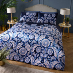 Laurence Llewelyn-Bowen Romilly Floral Jacquard Blue Duvet Cover Set