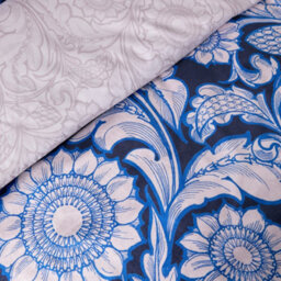 Laurence Llewelyn-Bowen Romilly Floral Jacquard Blue Duvet Cover Set - thumbnail 3