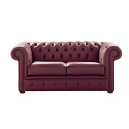 Chesterfield 2 Seater Shelly Philly Leather Sofa Settee Bespoke In Classic Style - thumbnail 1