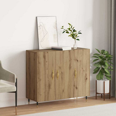 Berkfield Sideboard Brown 90 X 34 X 80 Cm Engineered Wood - image 1