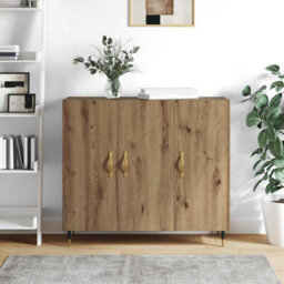 Berkfield Sideboard Brown 90 X 34 X 80 Cm Engineered Wood - thumbnail 4