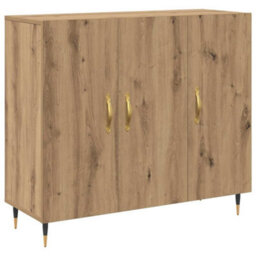 Berkfield Sideboard Brown 90 X 34 X 80 Cm Engineered Wood - thumbnail 2