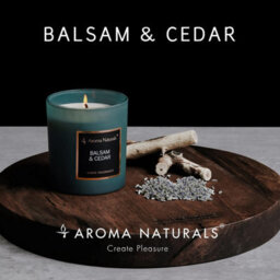 Aroma Naturals Candle 215G Balsam & Cedar Soy Wax Scented 35H Burn Time - thumbnail 3