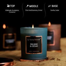 Aroma Naturals Candle 215G Balsam & Cedar Soy Wax Scented 35H Burn Time - thumbnail 2