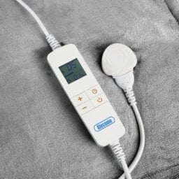 Alecome Electric Heated Throw Blanket 10 Heat Settings Washable Fleece With Digital Remote Timer Silver - thumbnail 3
