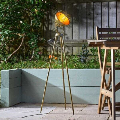 Marco Paul Tripod Solar Garden Light Lantern Decor Industrial Outdoor Patio Lighting Lamp - image 1