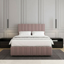 REGIONAL FURNISHINGS Divan Bed Set Pink Plush Velvet Upholstered 24Inch Headboard & Footboard 2Drawers Footend & No Mattress In 4Ft 4Ft6 5Ft 6Ft - thumbnail 3