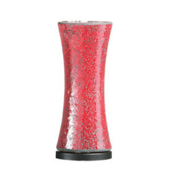 Orsina Mosaic Red Glass Lamp, Artistic Glass Lamp, Accent Table Light, Modern Light Fixture, Led Bedside Lamp