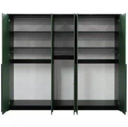 Arte Genua 5-Door Wardrobe - Sand Beige With Black Handles, Elegant Functionality W255 X H217 X D65Cm - thumbnail 3