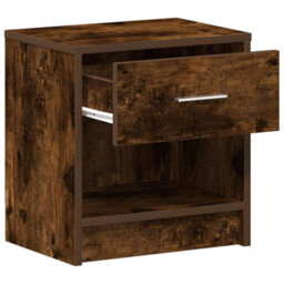 Berkfield Durable Bedside Cabinets 2 Pcs With Drawer Smoked Oak 39X28X41 Cm - thumbnail 5