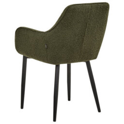 Beliani Set Of 2 Dining Chairs Alden Boucle Dark Green - thumbnail 7