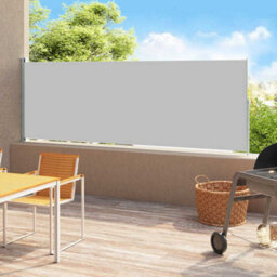 Walplus Patio Retractable Side Awning Garden Sun Shade Canopy Gazebo For Back Door, Porch, Patio 220X500 Cm Grey - thumbnail 1
