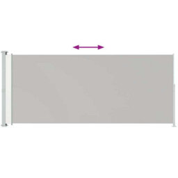 Walplus Patio Retractable Side Awning Garden Sun Shade Canopy Gazebo For Back Door, Porch, Patio 220X500 Cm Grey - thumbnail 3