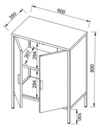 Vcm Steel Chest Of Drawers Sideboard Flokas S - thumbnail 8