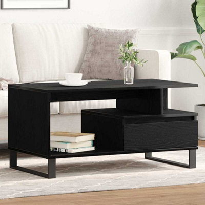 Walplus Coffee Table Black Oak 90 X 49 X 45 Cm Engineered Wood - image 1