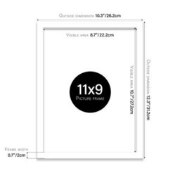 11X9 White Picture Frame (27.9 X 22.9Cm) Poster, Photo, Artwork, Gallery Wall Or Print - thumbnail 3
