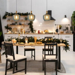 Simple Lighting Glass E27 Pendant Light With Gold Accent And Green Tint, 320mm Height - thumbnail 2