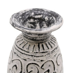 Serenityy Swirls Shaped Ceramic Terracotta Vase In Cream - Handmade Lombok Decorative Vase 1 Pack - thumbnail 6