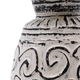 Serenityy Swirls Shaped Ceramic Terracotta Vase In Cream - Handmade Lombok Decorative Vase 1 Pack - thumbnail 5