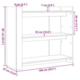 Berkfield Console Table Smoked Oak 100X35X90 Cm Engineered Wood - thumbnail 8