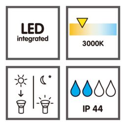 Black Solar-Powered Integrated Led Outdoor Lantern - thumbnail 5