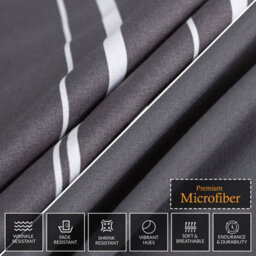 Lazzaro Premium Microfiber Single Duvet Cover Set Reversible Bedding Sets With Zipper Closure - thumbnail 8