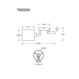 Luminosa Lighting Luminosa Zamora Reading Wall Light Matt Black, Textile White Shade E27 - thumbnail 8