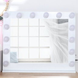 Living And Home Hollywood Makeup Mirror With 14 Dimmable Led Bulbs For Bedroom 80X 65Cm - thumbnail 2