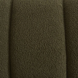 Sweeek - Armchair With Rounded Wooden Legs And Khaki Bouclette Fabric - thumbnail 4