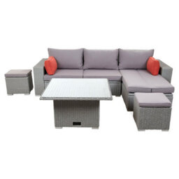 Blooma Gabbs Grey 4 Seater Garden Furniture Set - thumbnail 1