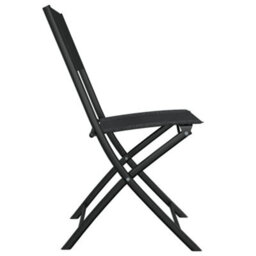 Berkfield Folding Outdoor Chairs 2 Pcs Black Steel And Textilene - thumbnail 4