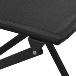 Berkfield Folding Outdoor Chairs 2 Pcs Black Steel And Textilene - thumbnail 7