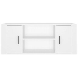 Berkfield Sturdy Tv Cabinet White 100X35X40 Cm Engineered Wood - thumbnail 5