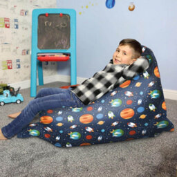 rucomfy Beanbags Rucomfy Outer Space Kids Squarbie Bean Bag - Fun & Versatile Kids Seating - thumbnail 3