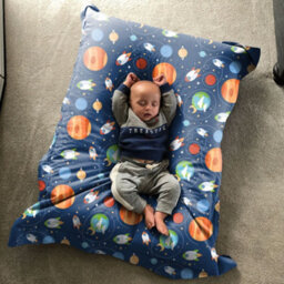rucomfy Beanbags Rucomfy Outer Space Kids Squarbie Bean Bag - Fun & Versatile Kids Seating - thumbnail 2