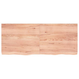 Berkfield Wall Shelf Light Brown 120X50X6 Cm Treated Solid Wood Oak - thumbnail 2