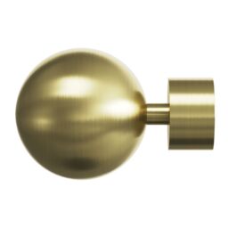 GoodHome Elasa Satin Brass Effect Extendable Ball Single Curtain Pole Set, (L)1200mm-2100mm (Dia)28mm - thumbnail 3
