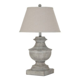 Hill Interiors Montara Table Lamp With Linen Shade - Resin - L41 X W41 X H66 Cm - White - thumbnail 2