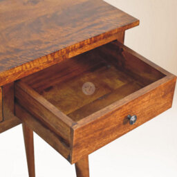 Tapromis Long Rustic Desk Dressing Table Combination With Drawers - thumbnail 7