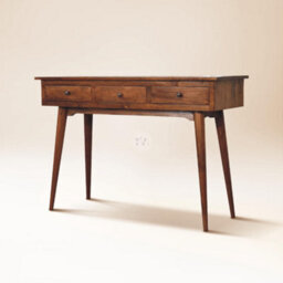 Tapromis Long Rustic Desk Dressing Table Combination With Drawers - thumbnail 3