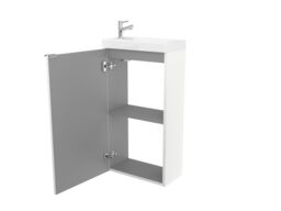 GoodHome Imandra Gloss White Freestanding Vanity Unit & Basin Set - Includes Beni Basin (W)440mm (H)790mm - thumbnail 9