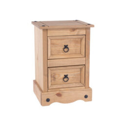 Core Products Premium Corona 2 Drawer Petite Bedside Cabinet - Antique Waxed Pine, H53.1Cm X W36.0Cm X D32.0Cm - thumbnail 5