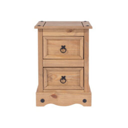 Core Products Premium Corona 2 Drawer Petite Bedside Cabinet - Antique Waxed Pine, H53.1Cm X W36.0Cm X D32.0Cm - thumbnail 4